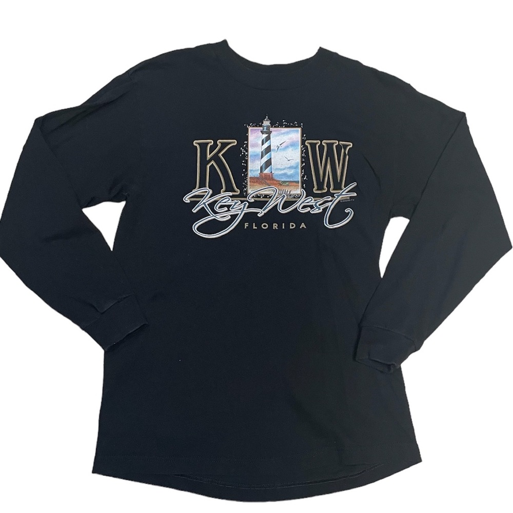 Vintage Florida Key West Vacation Basic Graphic Long Sleeve Top (size S)